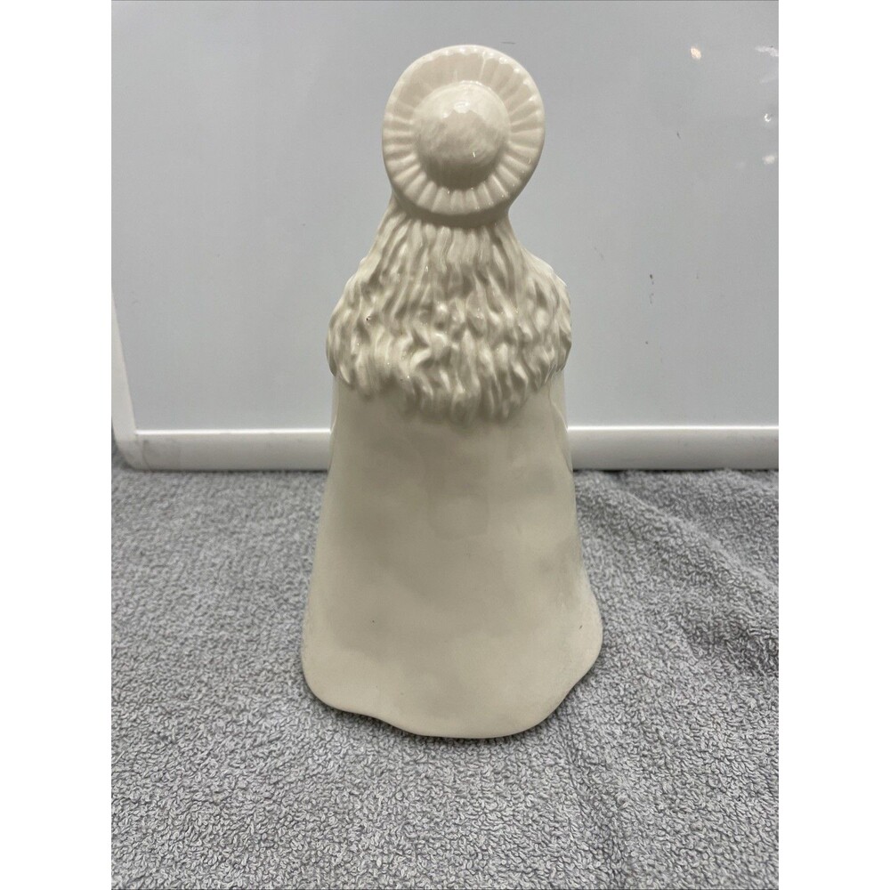 Madonna & Child Ceramic Standing Figurine Artist Signed White Glazed - Picture 3 of 11